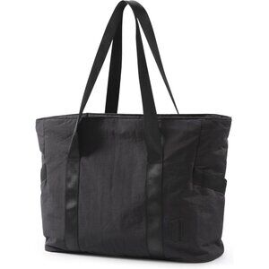 Women's Black Large Shoulder Comfortable Easy Travel Versatile Tote Bag